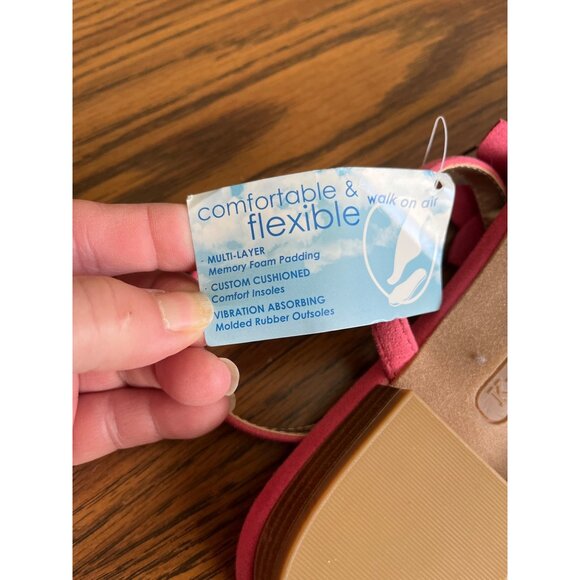 Kim Rogers Wayflower Memory Foam pink floral open toed sandals size 9M - Picture 4 of 6